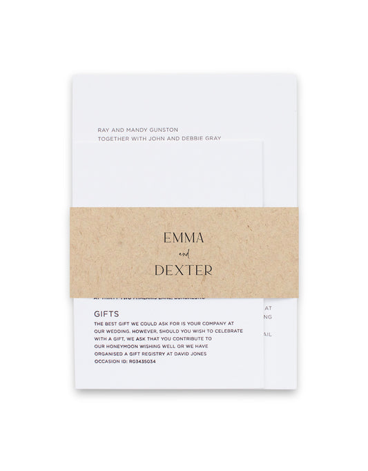 Wild Meadow Invitation Belly Band by Putri N.
