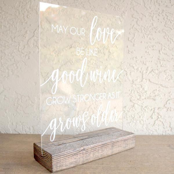 Wine Quote Wedding Sign