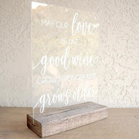 Wine Quote Wedding Sign