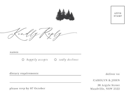 Winterwald RSVP Cards by Yunita Y.