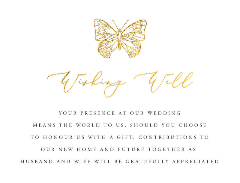 Golden Butterfly Wishing Well by Stella M.