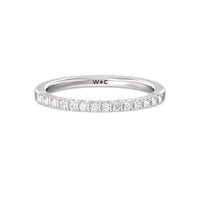 Double Row Diamond Hidden Halo Wedding Band Size 6.5