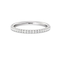 Seamless Diamond Shank Halo Solitaire Diamond Wedding Band