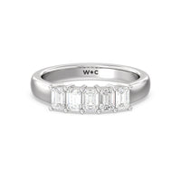 Five Stone Emerald Cut Diamond Ring (F/G SI+)