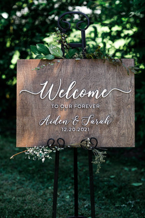 Aiden & Sarah Wedding Welcome Sign