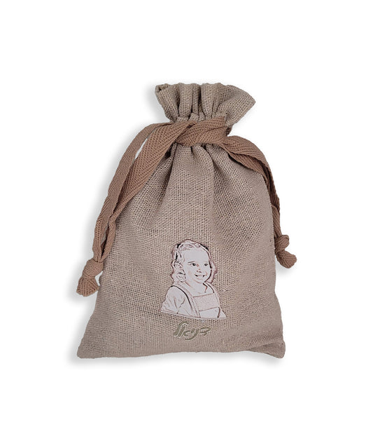 Woven Bag With Custom Sketch Design