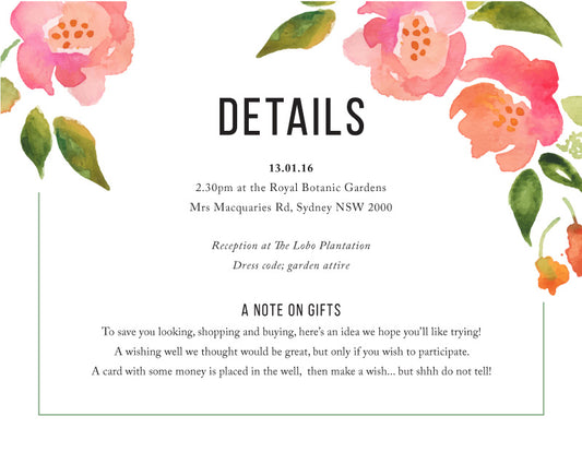 Wreath Information Card by Amelia S.