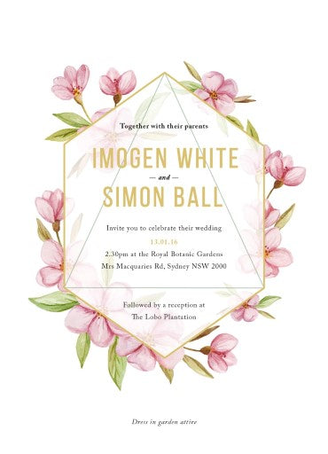 Wreath Wedding Invitations by Amelia S.