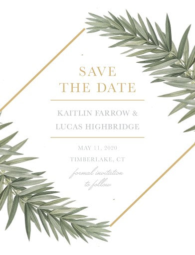 Diamond Branch Save The Date Cards by Kaydi B.