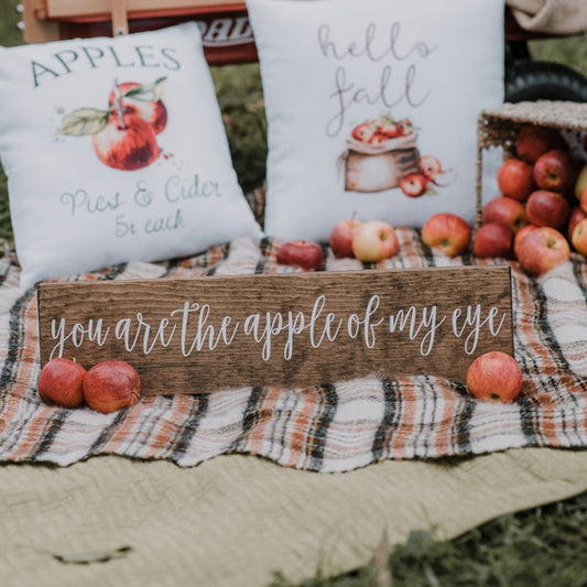 You Are the Apple of My Eye Wedding Sign Rustic Wood Wedding Sign for Ceremony or Reception Decor