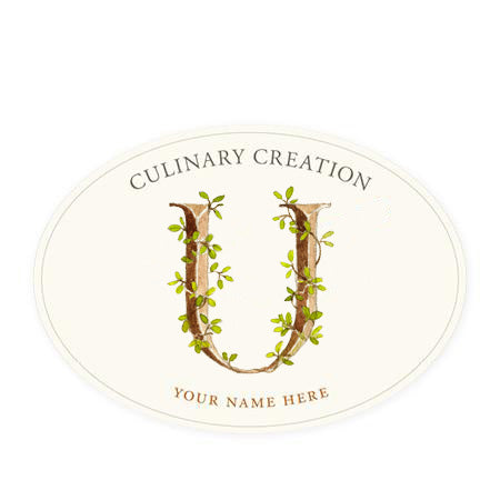Ivy Monogram Oval Kitchen Labels