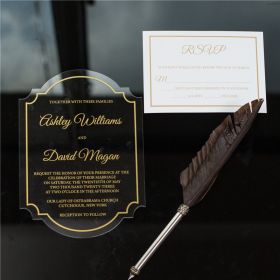 Clear Acrylic Wedding Table Sign - Welcome to Our Wedding
