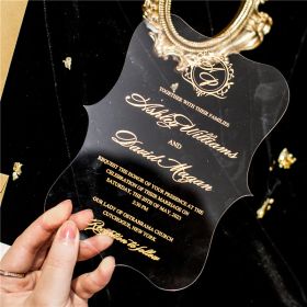 Clear Acrylic Wedding Table Sign - Welcome to Our Wedding