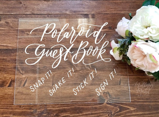Acrylic Photo Guest Book Sign | Photo Booth Guestbook