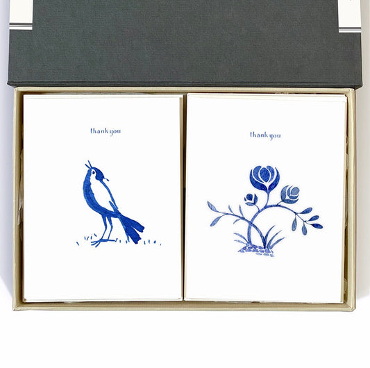 Delftware Garden Desk Box Couplet