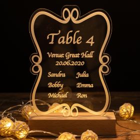 Clear Acrylic Wedding Table Sign - Welcome to Our Wedding