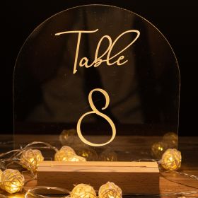 Clear Acrylic Wedding Table Sign - Welcome to Our Wedding