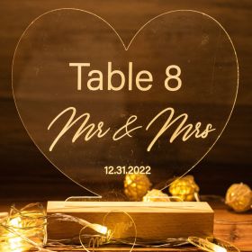 Clear Acrylic Wedding Table Sign - Welcome to Our Wedding