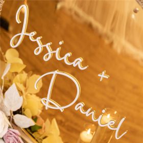 Clear Acrylic Wedding Table Sign - Welcome to Our Wedding