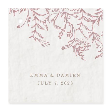Personalized 2" Square Favor Tag - Modern Fairy Tale