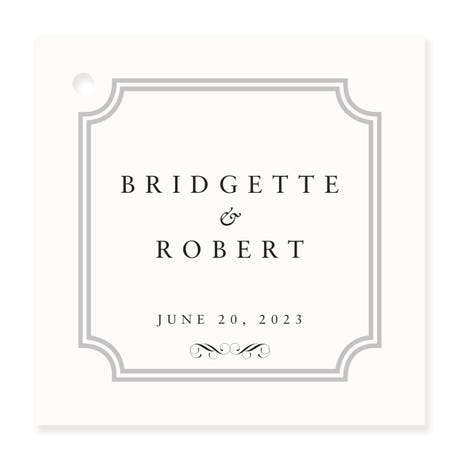 Personalized 2" Square Favor Tag - Expressions