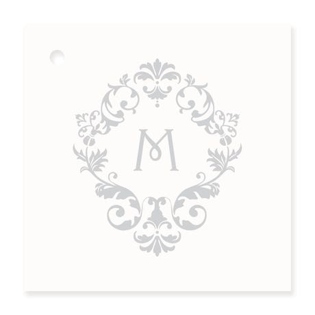 Personalized 2" Square Favor Tag  - Classic Filigree