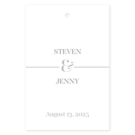 Personalized 2" x 3" Rectangle Favor Tag - Classic Script