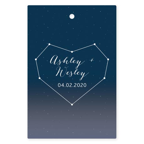 Personalized 2" x 3" Rectangle Favor Tag - Starry Night