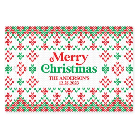 Personalized 2" x 3" Rectangle Favor Tag - Merry Christmas