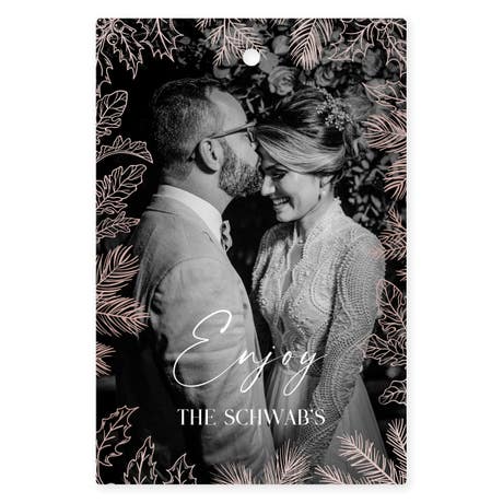 Personalized 2" x 3" Rectangle Photo Favor Tag - Forest Frame