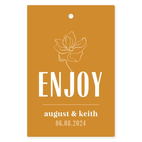 Personalized 2" x 3" Rectangle Favor Tag - Enjoy Desert Bloom
