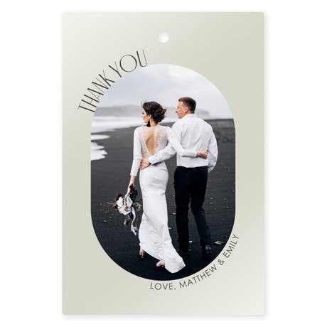 Personalized 2" x 3" Rectangle Photo Favor Tag - Luna Moon