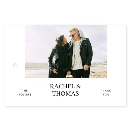 Personalized 2" x 3" Rectangle Photo Favor Tag - Simple Sentiments