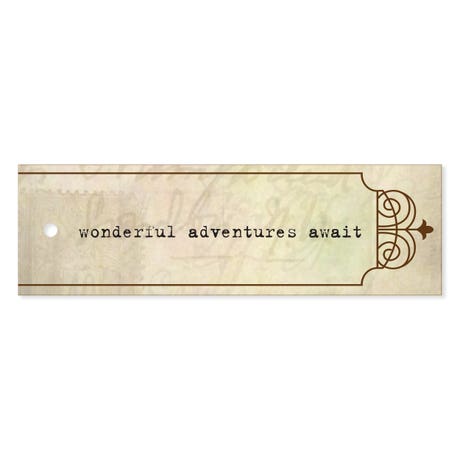 Small Rectangular Favor Tag - Antique Key