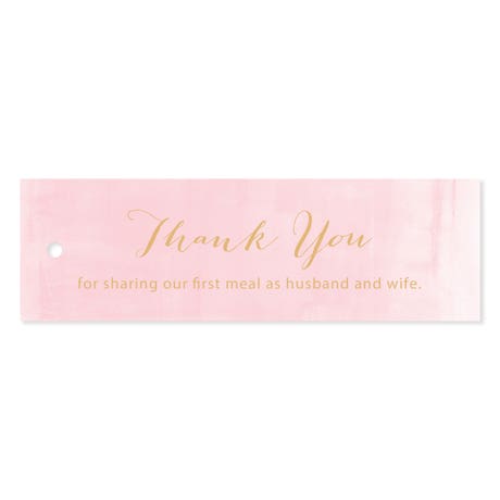 Small Rectangular Favor Tag - Aqueous