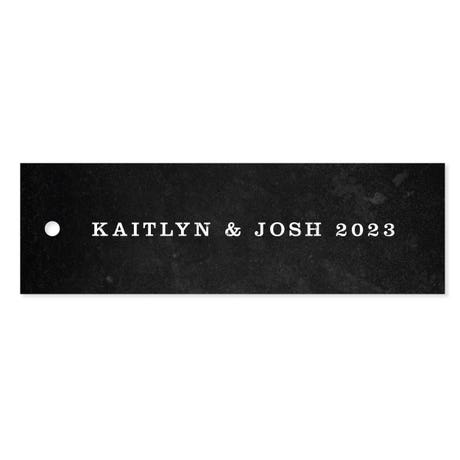 Small Rectangular Favor Tag - Chalkboard