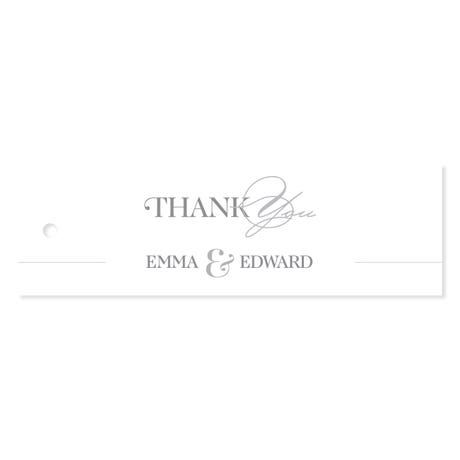 Small Rectangular Favor Tag - Classic Script