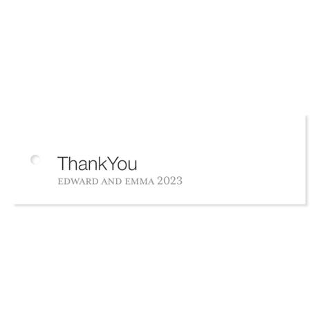 Small Rectangular Favor Tag - Monogram Simplicity