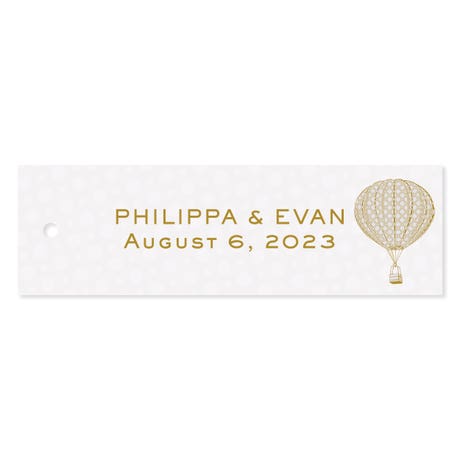 Small Rectangular Favor Tag - Vintage Travel