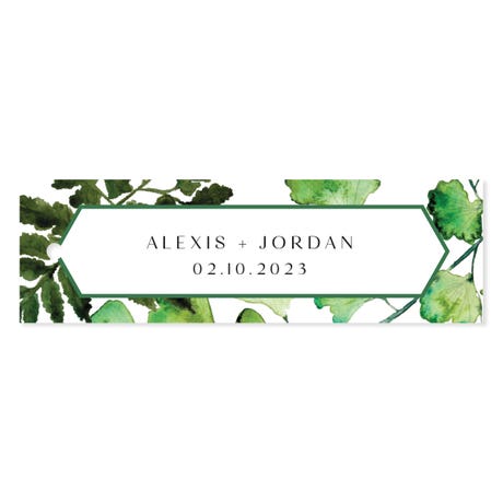 Small Rectangular Favor Tag - Greenery