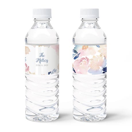 Personalized Water Bottle Labels - Floral Garden Party