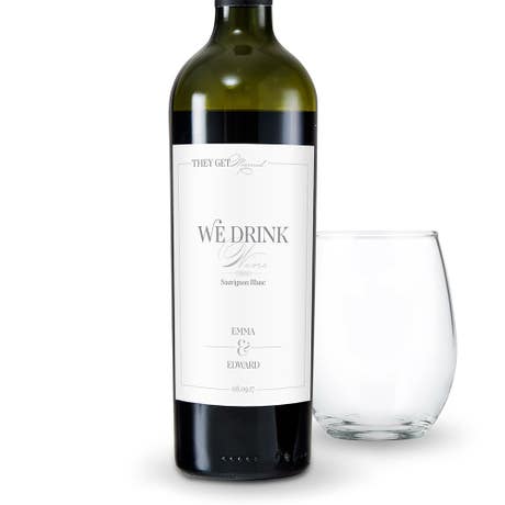 Personalized Wine Bottle Labels - Classic Script
