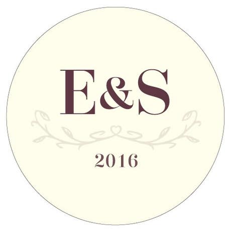 Personalized 1.5" Round Favor Sticker - Equestrian Love