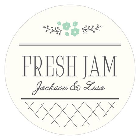 Personalized 1.5" Round Favor Sticker - From the Heart