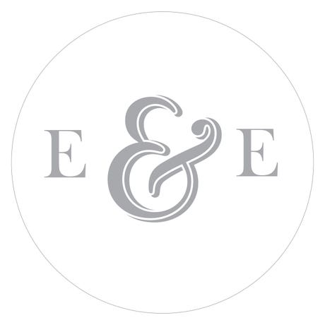 Personalized 1.5" Round Favor Sticker - Simple Ampersand
