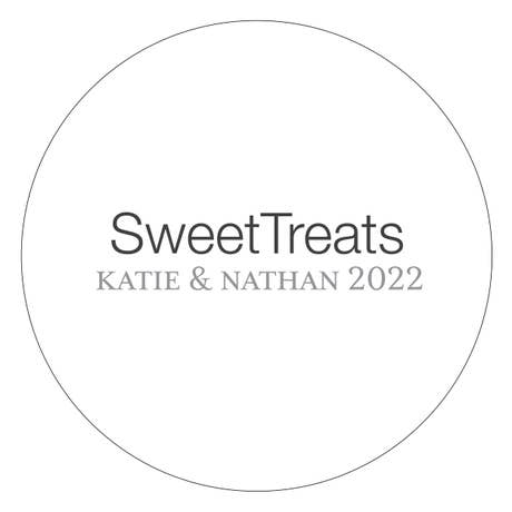Personalized 1.5" Round Favor Sticker - Monogram Simplicity Text