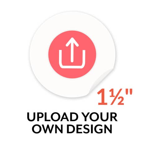 Custom Printed 1.5" Round Favor Stickers for Wedding or Event - Upload Your Own Design