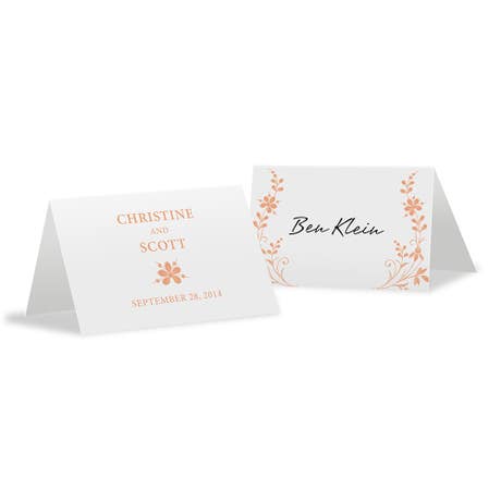 Personalized 2" x 3" Tent Place Card - Forget Me Not - Pack of 10