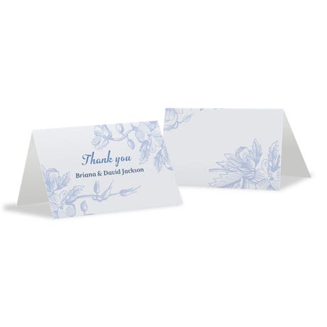 Personalized 2" x 3" Tent Place Cards - Vintage Romance - Pack of 10