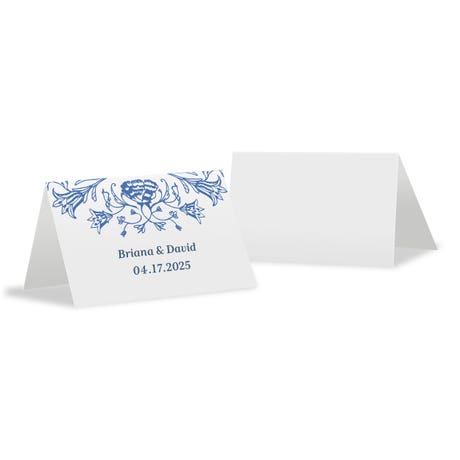 Personalized 2" x 3" Tent Place Cards - Vintage Elegance - Pack of 10
